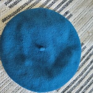 Blue Wool Beret